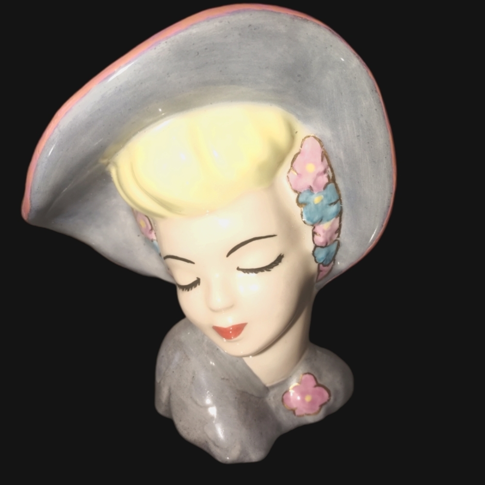 Vintage Lady Head Vase